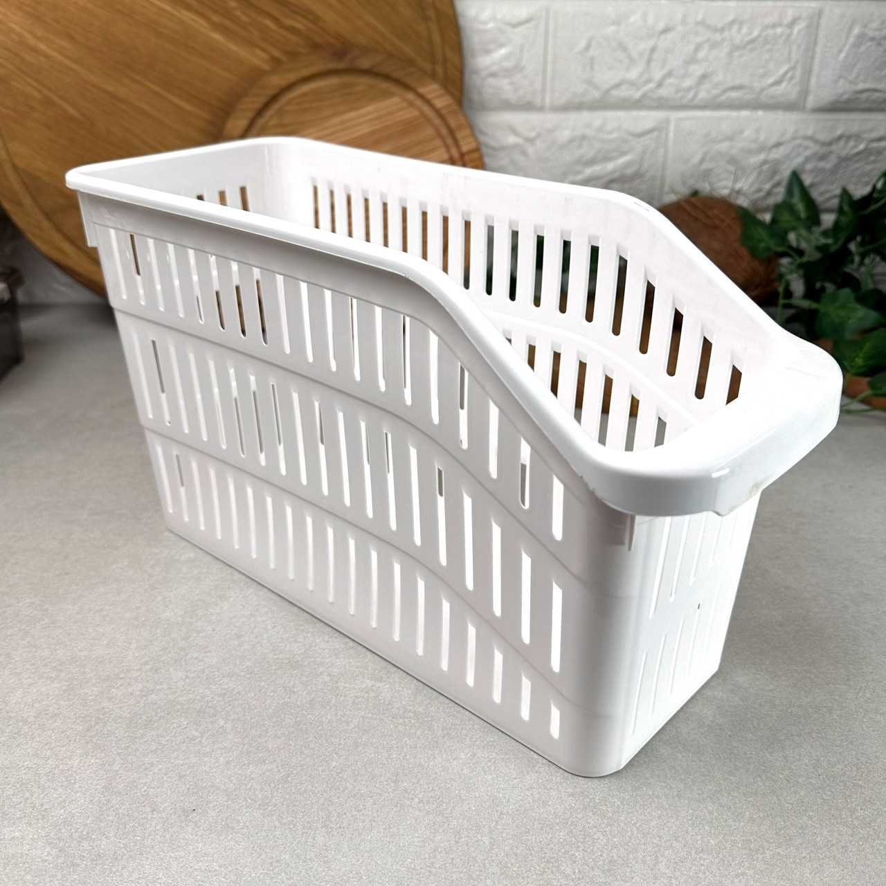 Лоток пластиковий для зберігання універсальний, 4,5л, 29x12,5x17см, Білий (Пластиковий кошик)