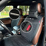 Накидки на передні сидіння CarFashion, модель MONACO FRONT, шоколад/чорний, фото 4