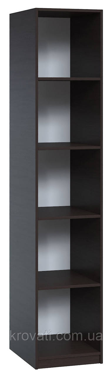 Шафа-пенал з полицями відкритий "Брайт" 400х500х2000 h Майстер Форм . Венге магія