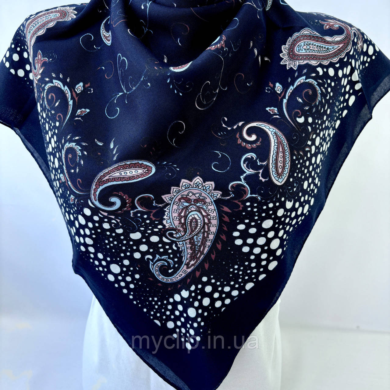 Демісезонна жіноча хустка з турецьким орнаментом. Якісна натуральна турецька хустка на осінь, фото 1