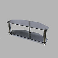 Тумба ТВ зі скла 1100х350х374 Commus Євро New Mini gray-chr