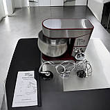Потужний планетарний кухонний комбайн 3 в 1 міксер тістоміс Zepline неіржавка сталь 3500 Вт із чашею на 6 л, фото 3