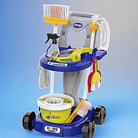 Детский игровой набор для уборки сюжетно ролевая развивающая игрушка мальчику девочке 20 предметов звук свет