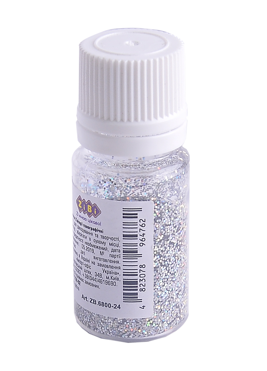 Блискітки (Глітер ГОЛОГРАФІЧНИЙ срібний 5г) KIDS Line ZB.6800-24