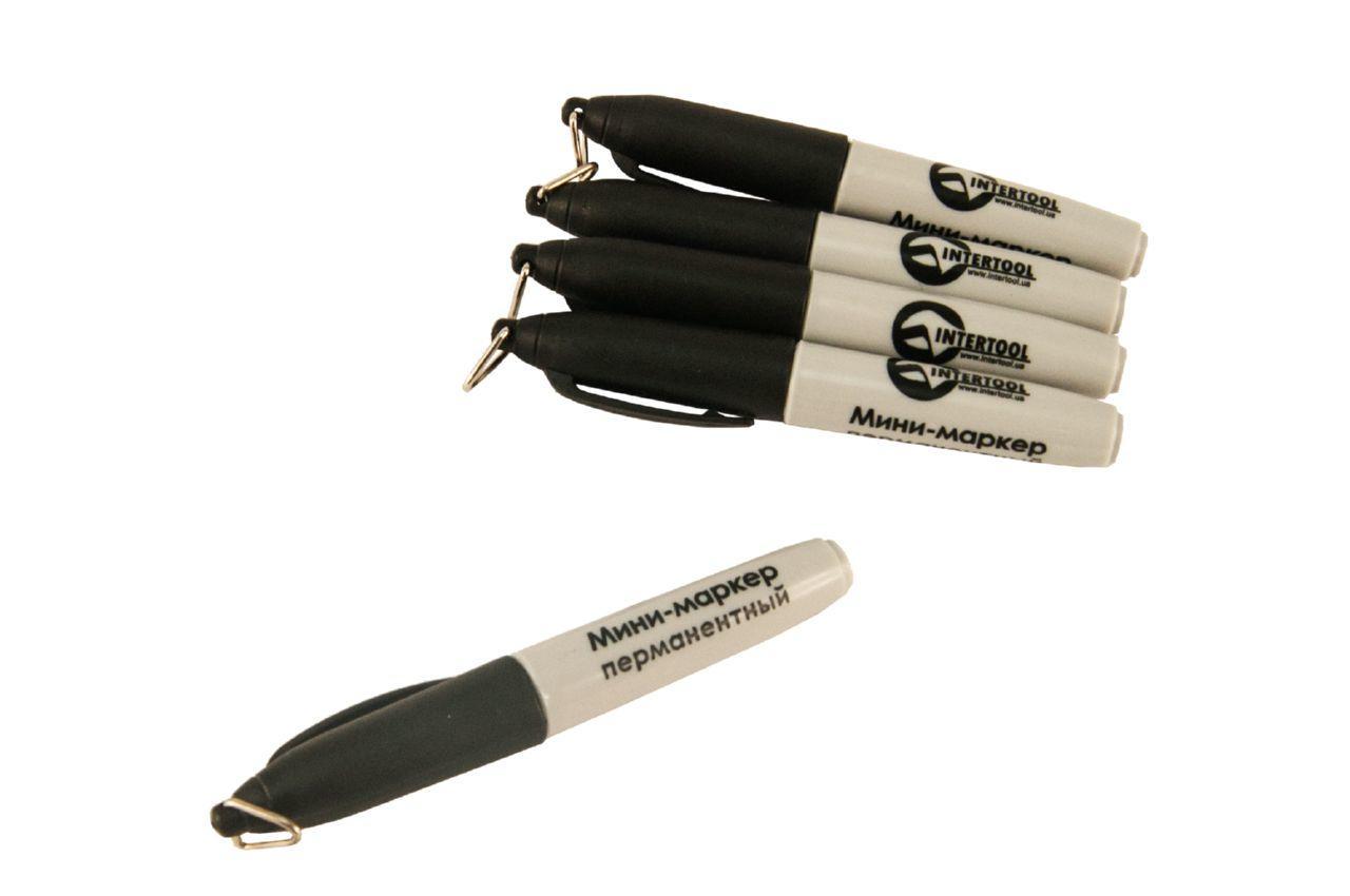 Маркер перманентний Intertool 93 мм чорний (KT-5010)