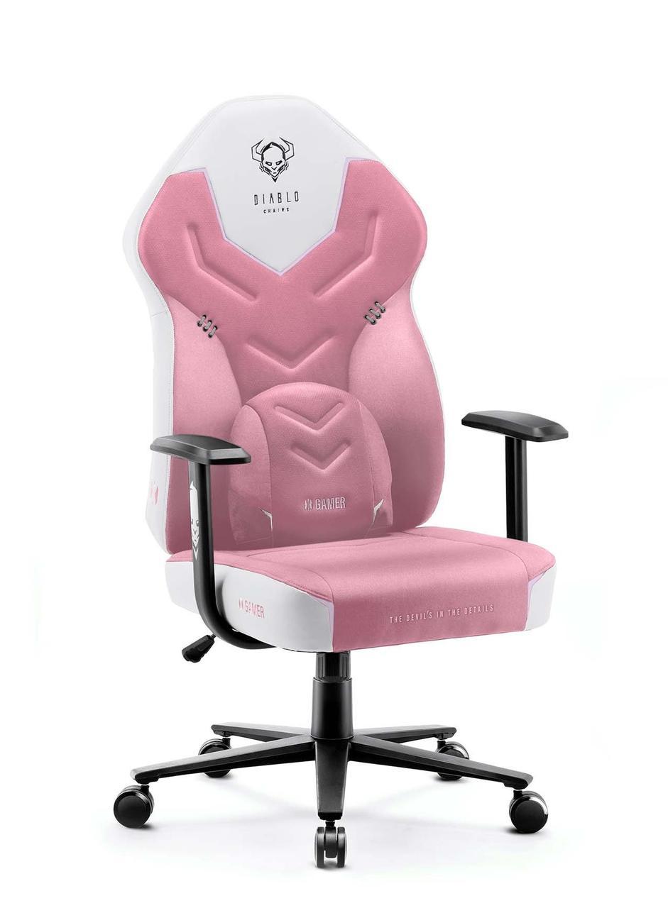 Комп'ютерне крісло для геймера Diablo Chairs X-Gamer 2.0 Normal Size Marshmallow Pink