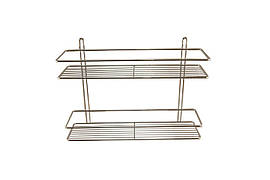 Полиця для ванної FZB 110 x 400 x 250 мм пряма подвійна