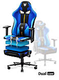 Комп'ютерне крісло для геймера Diablo Chairs X-Player 2.0 Normal Size Black/Blue, фото 3
