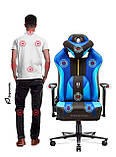 Комп'ютерне крісло для геймера Diablo Chairs X-Player 2.0 Normal Size Black/Blue, фото 4