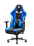 Комп'ютерне крісло для геймера Diablo Chairs X-Player 2.0 Normal Size Black/Blue, фото 6