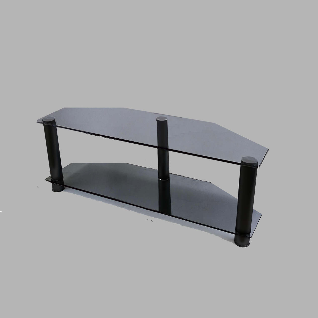 Тумба ТВ зі скла 1100х350х374 Commus Євро New Mini gray-BL