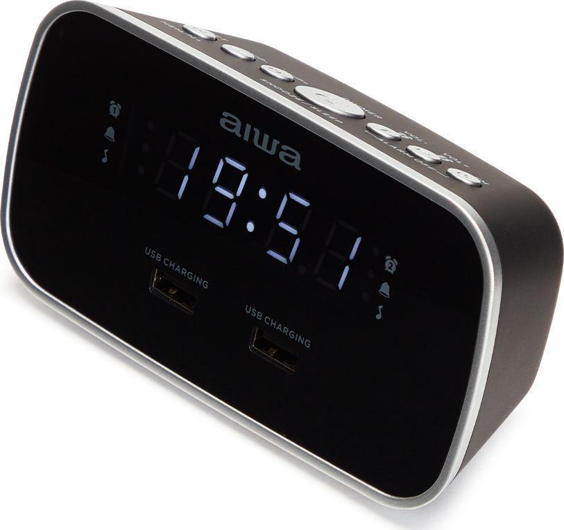 Настільний годинник з будильником Aiwa CRU-19BK