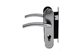 Ручка на планці з корпусом FZB ЕТ-6540 SN/CP (сатин/хром)