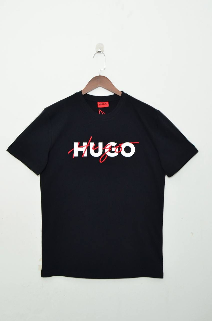 Чоловіча футболка Hugo Boss чорна брендова футболка Хуго люкс якість