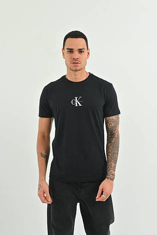 Чоловіча футболка Calvin Klein чорна брендова футболка Кельвін Кляйн люкс якість, фото 1