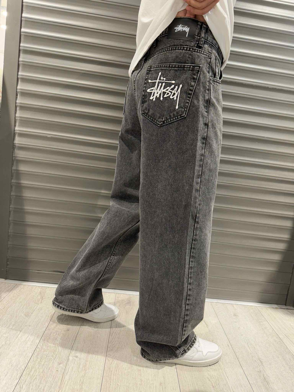 Чоловічі широкі джинси Baggy Stussy Big Boy темно-сірі джинси Баггі Туреччина