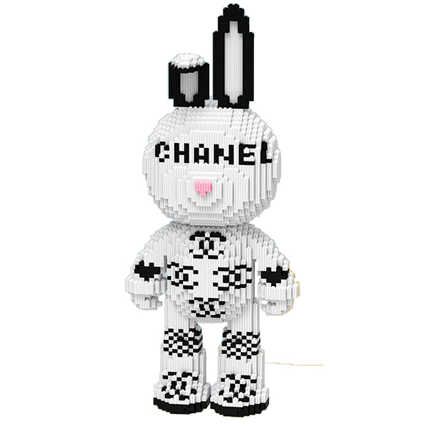 Конструктор Magic Blocks Зайчик Chanel Bearbrick Висота 55 см (3366 дет)