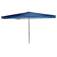 Однотонна синя торгова парасолька 2x2 м з вологостійким нейлоновим покриттям і клапаном.