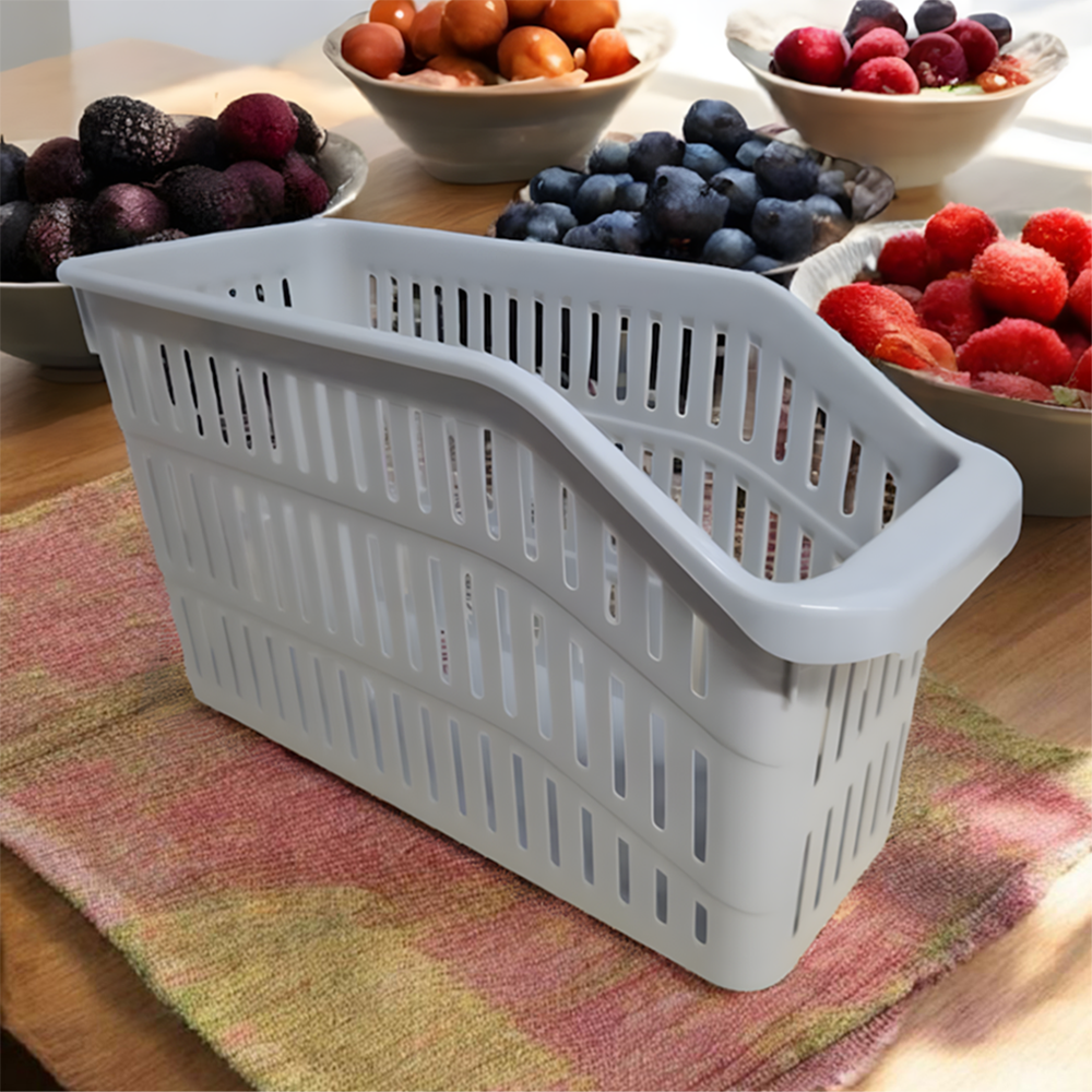 Лоток пластиковий для зберігання універсальний, 4,5л, 29x12,5x17см, Сірий (Пластиковий кошик)