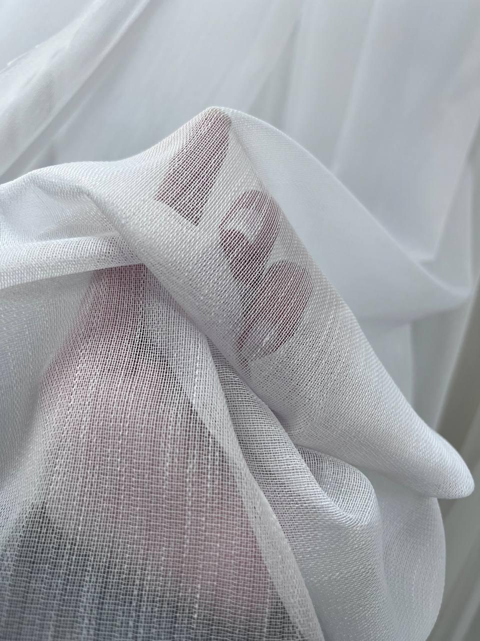 Тюль бамбук однотонний заввишки 3м. білий