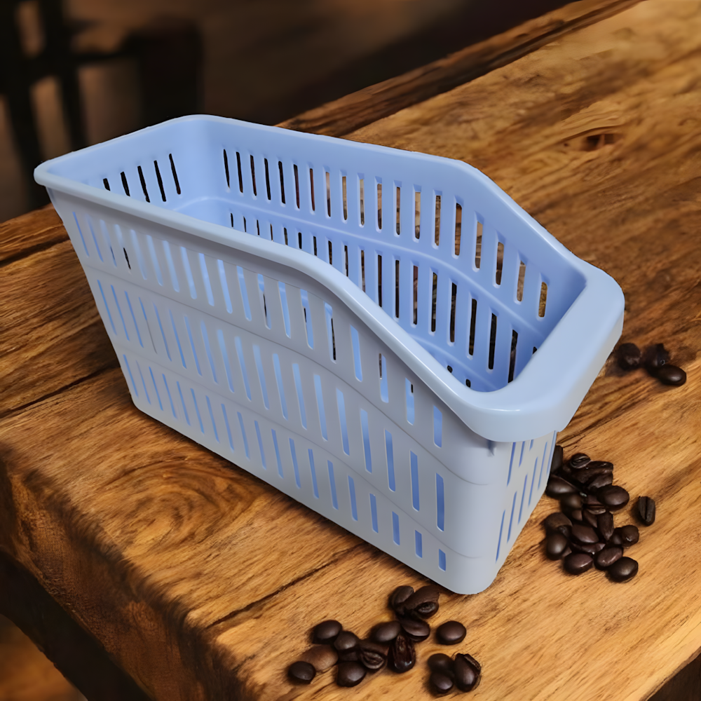 Лоток пластиковий для зберігання універсальний, 4,5л, 29x12,5x17см, Блакитний (Пластиковий кошик)
