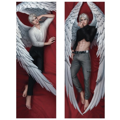 Дакімакура 200х60 см Каін Клуб Романтики Подушка з наволочкою обнімашка, фото 1