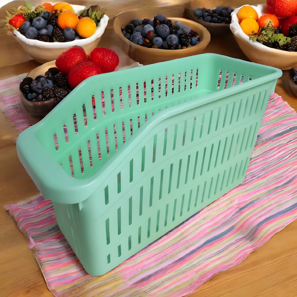Лоток пластиковий для зберігання універсальний, 4,5л, 29x12,5x17см, М'ятний (Пластиковий кошик)