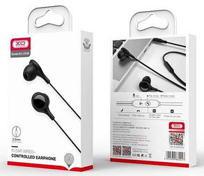Навушники провідні вакуумні XO EP46 (мікрофон, круглий шнур) Black, фото 2