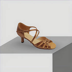 Жіноче взуття для занять латиноамериканськими танцями Л27 | Сатин |