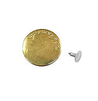 Ґудзик джинсовий 25 мм, колір золото