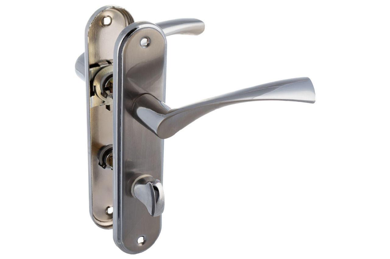 Ручка на планці під засувку FZB 62 мм BK-71157 SN/CP