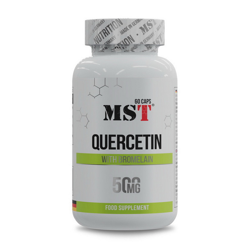 Кверцетин і Бромелаїн MST. Quercetin with Bromelain 500 mg (60 caps), фото 1