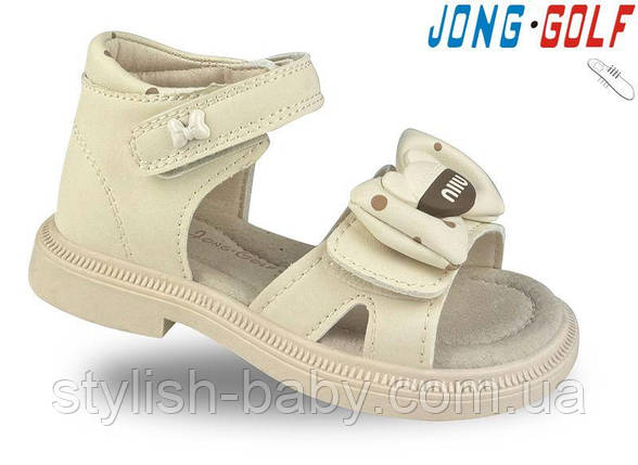 Дитяче літнє взуття гуртом. Дитячі босоніжки 2025 бренда Jong Golf для дівчаток (рр. з 22 по 27), фото 1