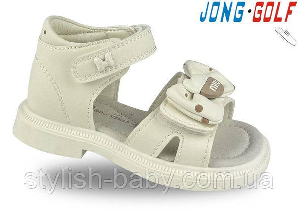 Дитяче літнє взуття гуртом. Дитячі босоніжки 2025 бренда Jong Golf для дівчаток (рр. з 18 по 23), фото 1