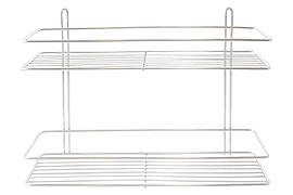 Полиця для ванної FZB 110 x 400 x 250 мм x 2 пряма нержавейка