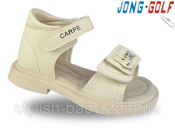 Дитяче літнє взуття гуртом. Дитячі босоніжки 2025 бренда Jong Golf для дівчаток (рр. з 22 по 27), фото 1