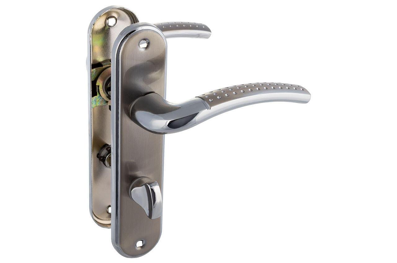 Ручка на планці під засувку FZB 62 мм BK-71106 SN/CP