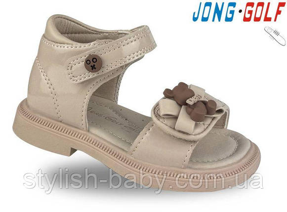 Дитяче літнє взуття гуртом. Дитячі босоніжки 2025 бренда Jong Golf для дівчаток (рр. з 22 по 27), фото 1