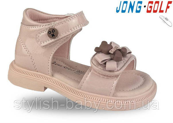Дитяче літнє взуття гуртом. Дитячі босоніжки 2025 бренда Jong Golf для дівчаток (рр. з 22 по 27), фото 1