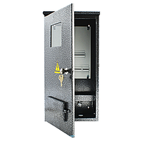 Щит металевий накладний ШМР-1Ф для 1 фазного лічильника та 6 модулів герметичний вуличний 210118