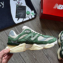 Чоловічі кросівки New Balance 9060 Nori Green Нью Беланс 9060 зелені шкіра замша текстиль демісезон, фото 3