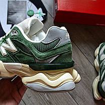 Чоловічі кросівки New Balance 9060 Nori Green Нью Беланс 9060 зелені шкіра замша текстиль демісезон, фото 5