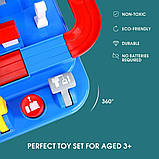 Інтерактивна розвивальна іграшка Автотрек механічний з машинками "Рятування міста", паркінг з машинками, фото 6