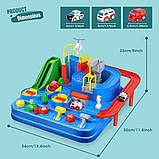 Інтерактивна розвивальна іграшка Автотрек механічний з машинками "Рятування міста", паркінг з машинками, фото 4