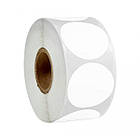 Круглі білі термоетикетки Ø 38 мм рулон 1000 од. термопапір Ukrmark 900386 білий