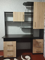 Стіл комп'ютерний Оскар прямий. Венге магія +Дуб сонома