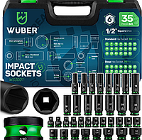Набор ударных торцевых головок 1/2» 8-32мм Wuber 35шт. (Польша)