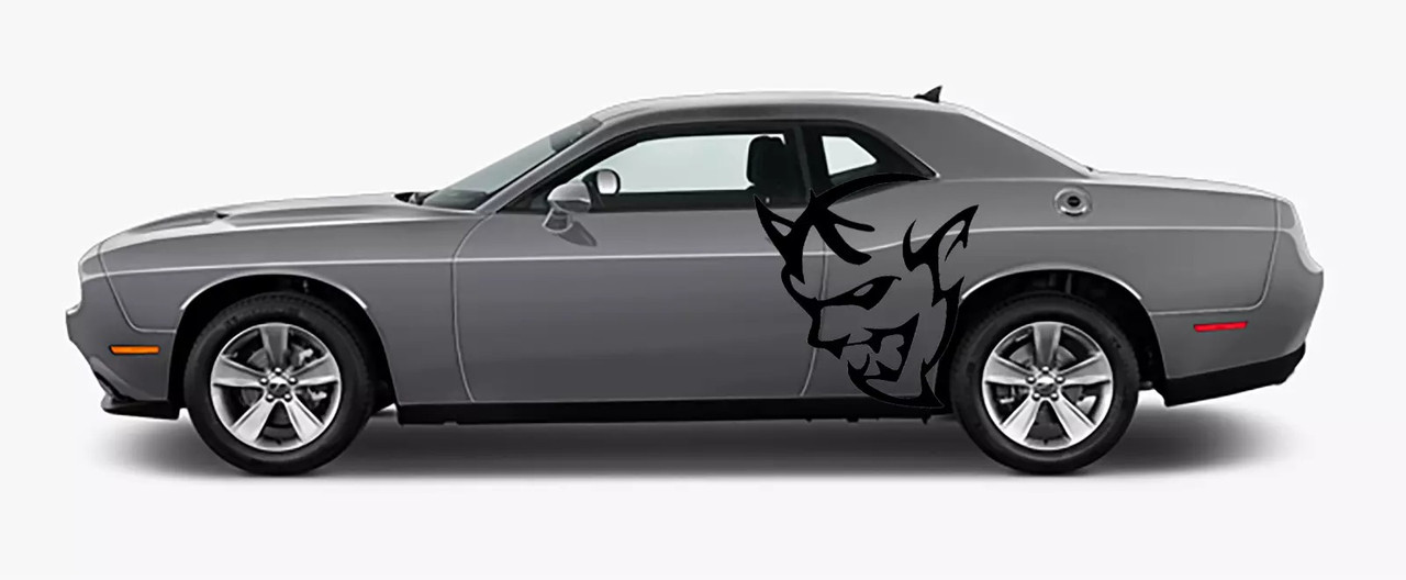 Вінілова наклейка на автомобіль Dodge Challenger SRT Demon 78 x 74 см - 2 шт.