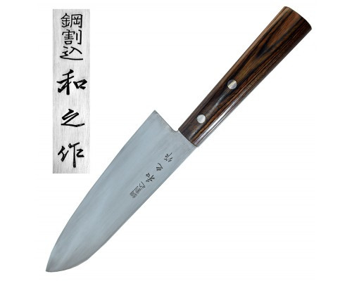 Кухонний японський ніж Santoku Tanaka Kazuyuki 160 мм (вінтажний), фото 1