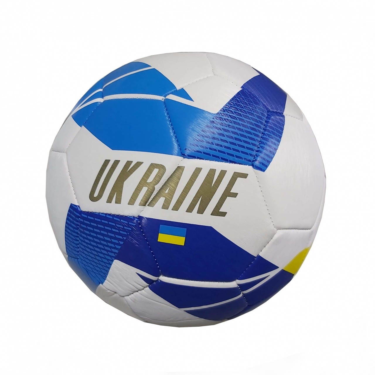 М'яч для футболу UKRAINE розмір 5, біло-сине-жовтий